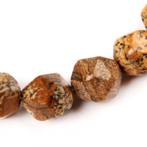 Boho MULTICOLOR GEM CUT NATURAL STONE Bracelet!<3 - Picture 2 of 4